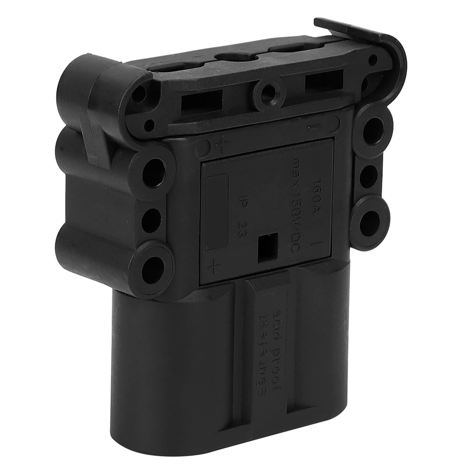 Connettore Maschio DC per Carrello Elevatore Elettrico 150V 160A in Rame Placcato Argento 50mm² Nero con Accessori