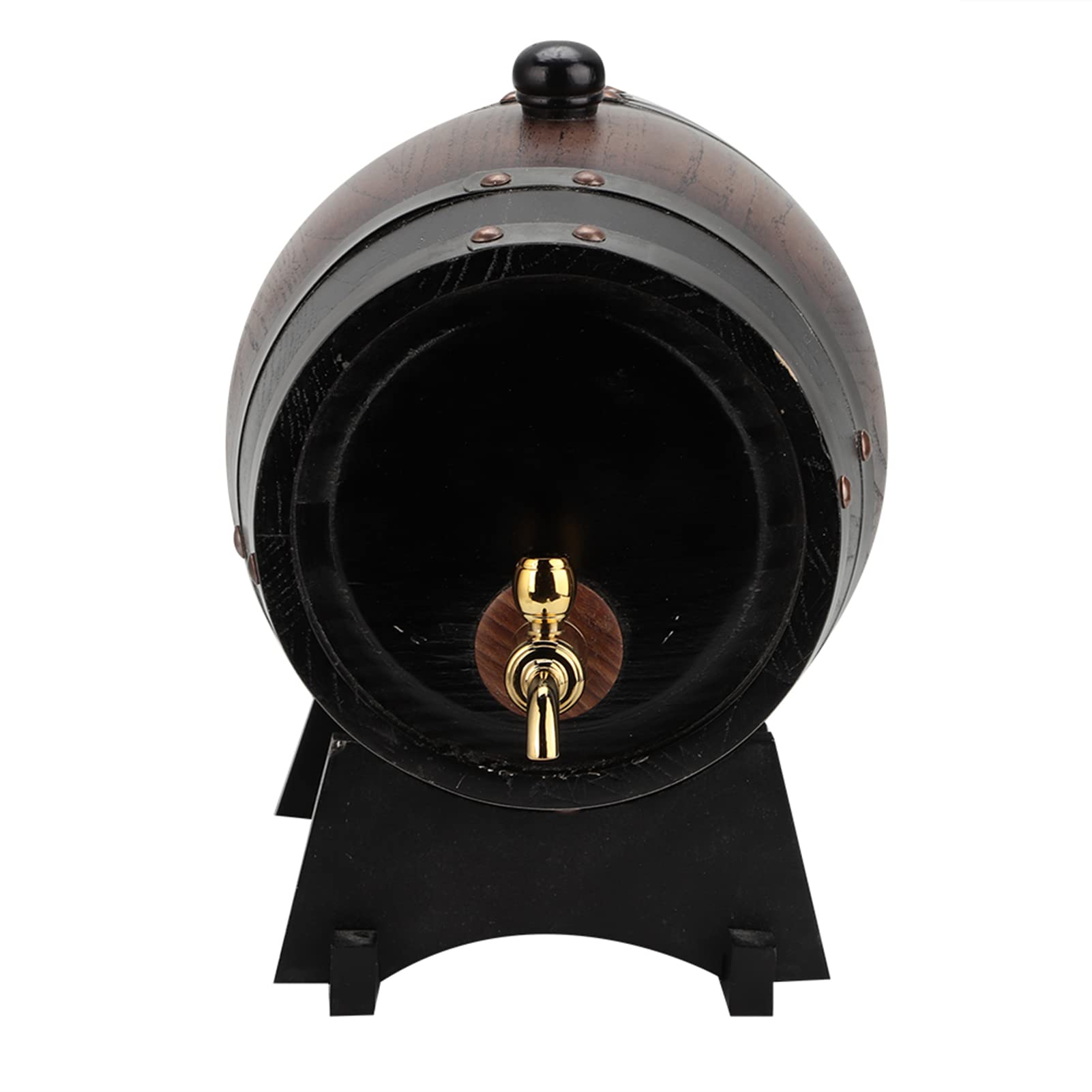 Tonneau à Vin Rouge en Chêne Noir rayé Vintage 3 L, Accessoires pour le Vin Vintage avec Robinet, Tonneau à Vin, Récipient à Brandy, Seau à Vin, Tonneau à Vin en Bois pour Whisky