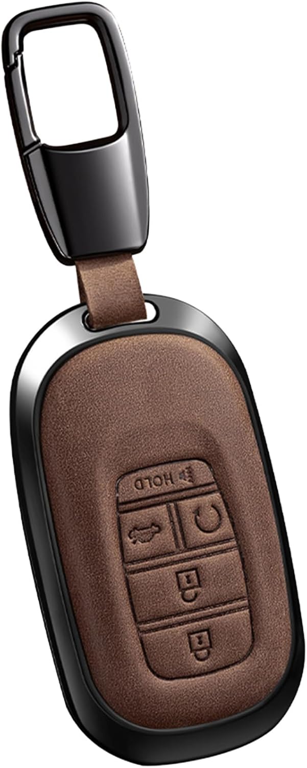 Key Fob Cover Compatible with 2022-2026 Civic Accord Pilot CR-V HR-V Key Fob Protector Key Case (E-Black)