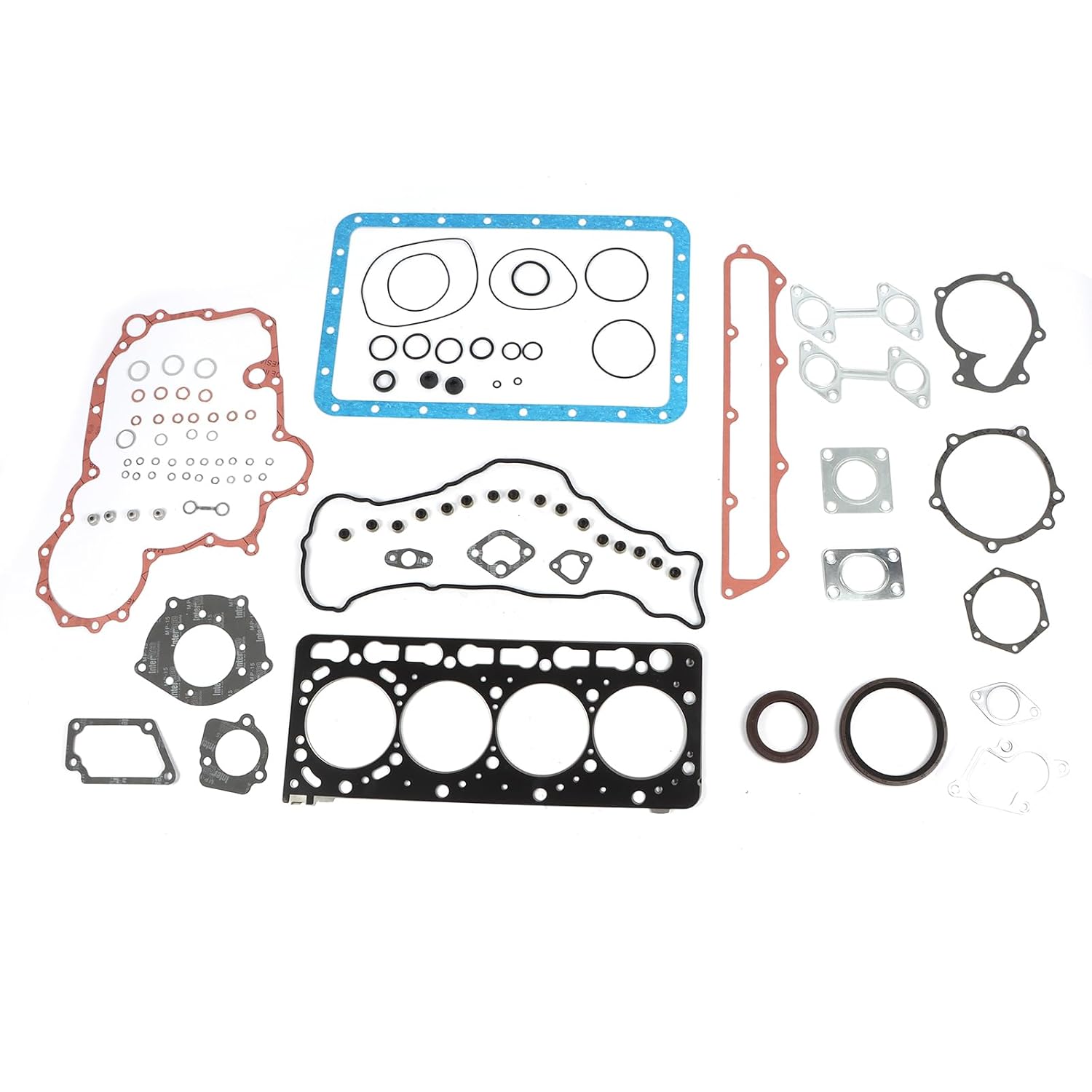 V3800 Engine Overhaul Full Gasket Set with Head Gasket Compatible with Kubota V3800 V3800T V3800DI V3800-DI-T Engine for Bobcat Excavator 1G574-99355 Gasket Kit Aftermarket Parts