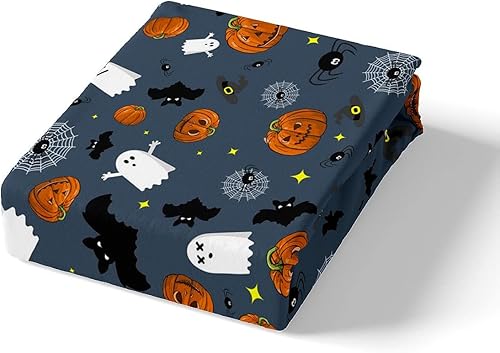 Vista 188 de Juego de sábanas bajeras con bonito diseño de gato negro para niños y niñas, diseño de dibujos animados de Halloween, gato, animales, sábanas