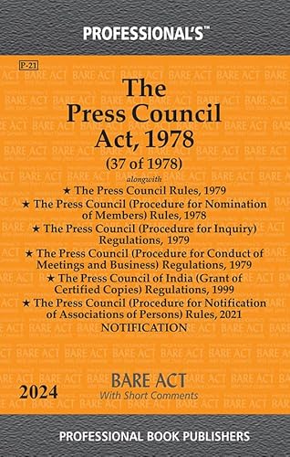 Press Council Act, 1978 alongwith Press Council Rules, 1979