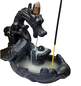 Incensário Cascata e Vareta Dragão Backflow Cascata Refluxo Fumaça invertida Meditação