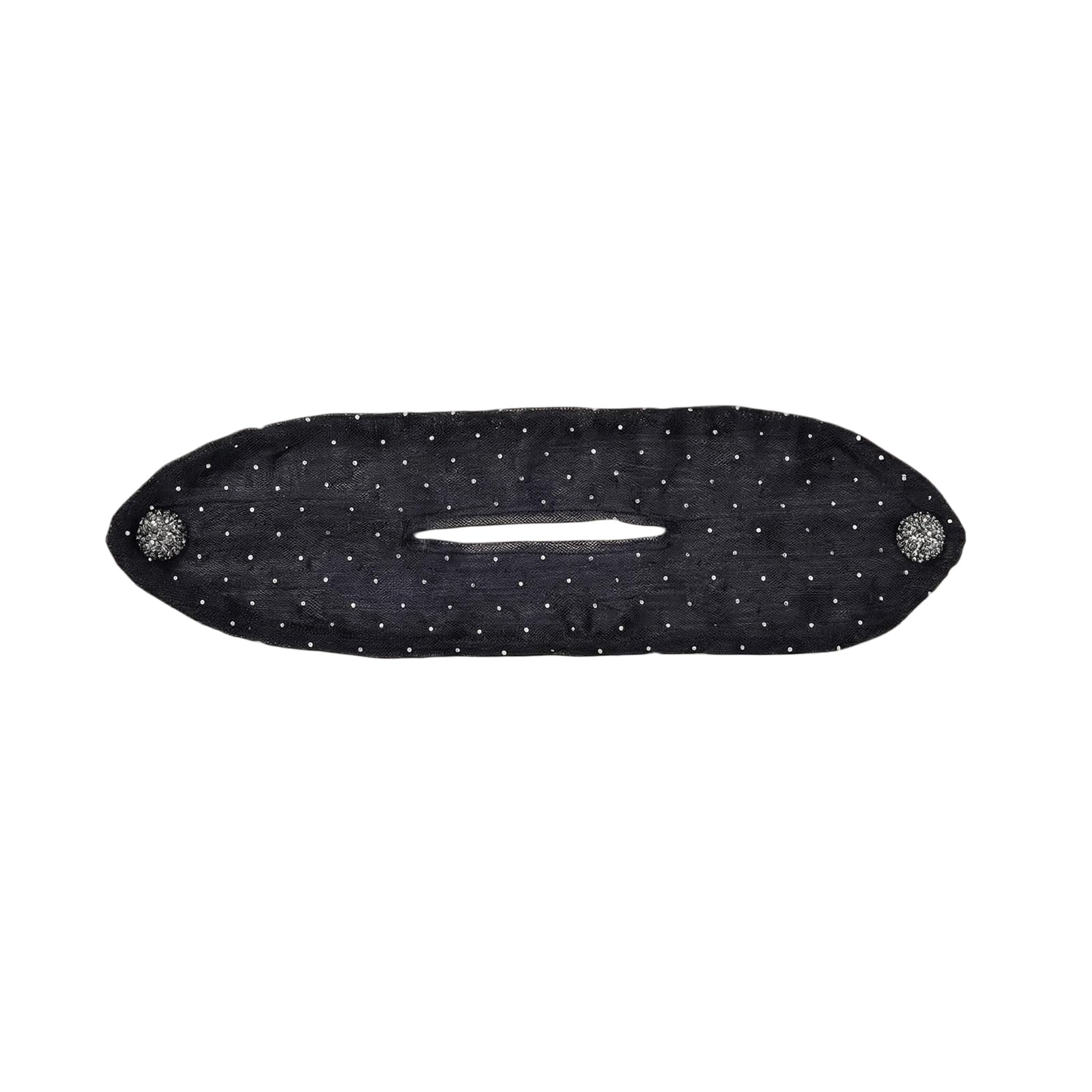 Creatore di chignon con strass per chignon, accessorio per acconciature per donne e ragazze, colore nero