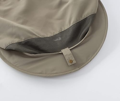 Miniatura 40 de Home Prefer Sombrero para sol para el aire libre con protección UV, secado rápido, unisex con solapa para proteger el cuello Gris cenizo