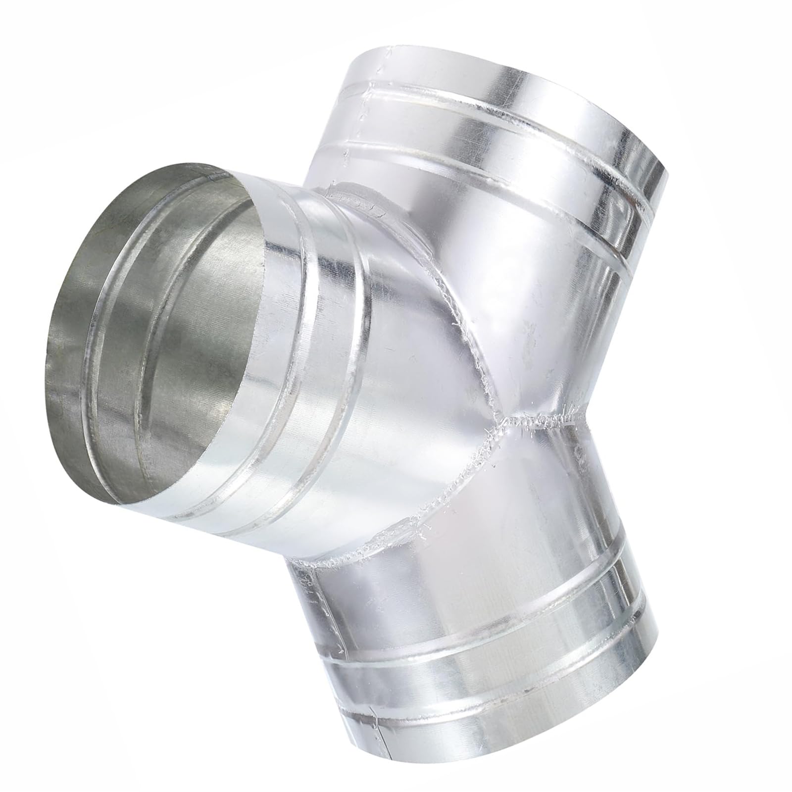Photo 1 of Y Shape 6"x6"x6" Duct Splitter, 3 Way Duct Hose Connector, 90° Degree Dust Fitting Adapter, Galvanized Steel Branch for Exhaust Fan, Dryer Vent Hose, Industrial HVAC Ventilation