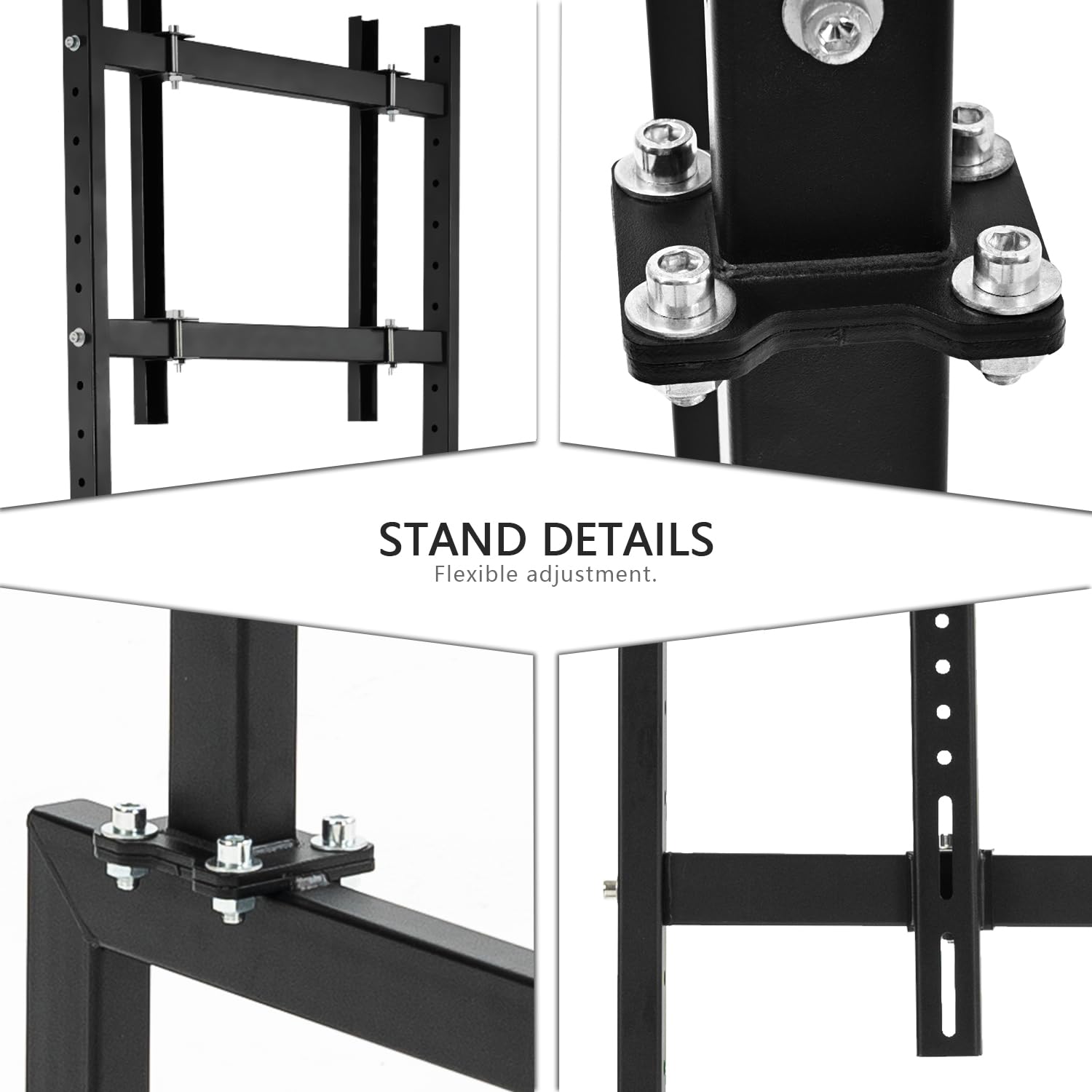 Anman Racing Pro Visualizer Display Stand Fit for Round Tube Racing Simulator Cockpit,Supports 24 to 55 Inch Screen Monitor Mount Bracket, Adjustable Stable Sim Monitor Stand