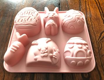 Easter Egg Easter Bunny Rabbit Silicone Fondant Chocolate Candy Soap Candle Mold