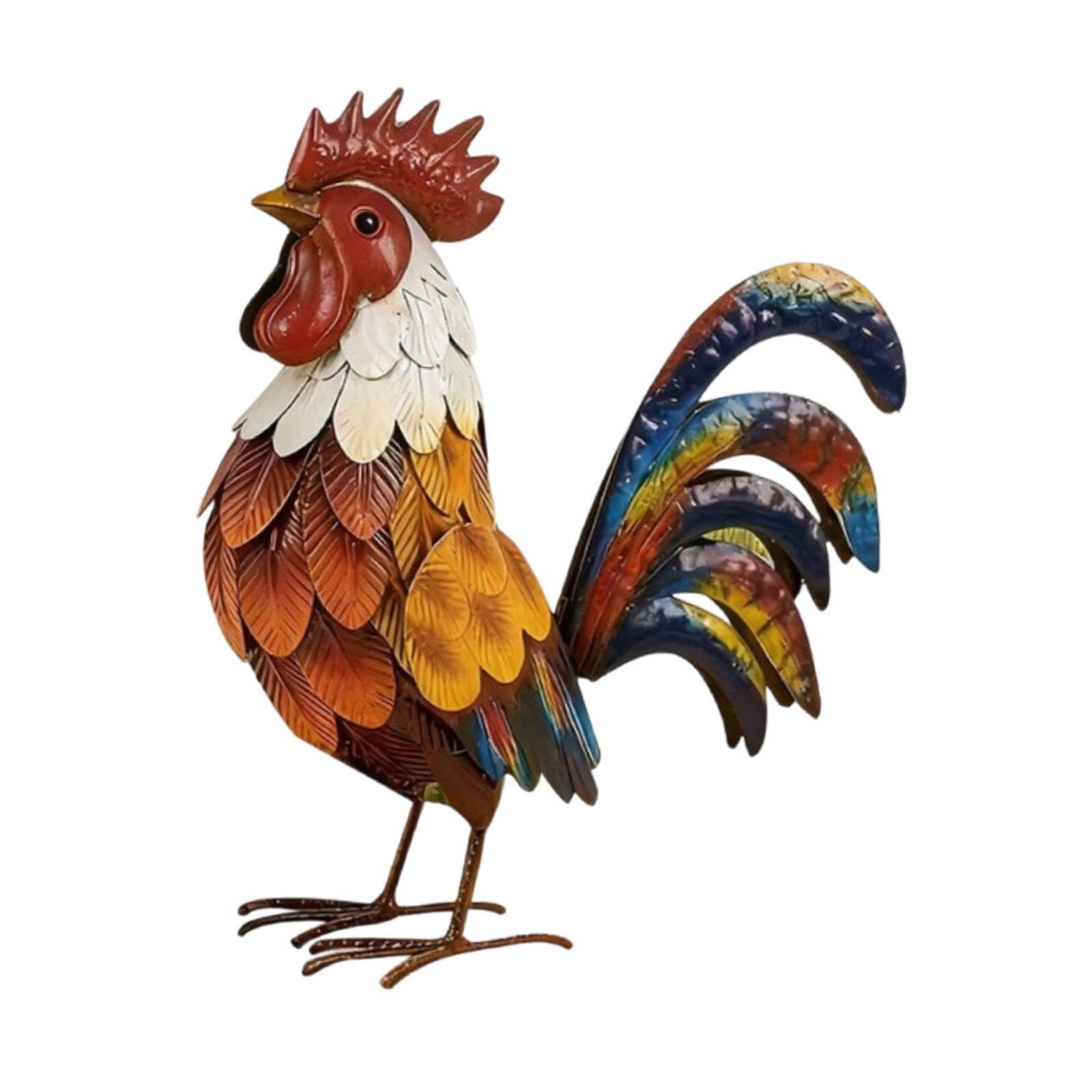 Metal Rooster Garden Statue Creative Animal Sculpture for Farm Patio Pathway|Home & Garden|Yard, Garden & Outdoor Living|Garden Décor|Statues & Lawn Ornaments-image-33