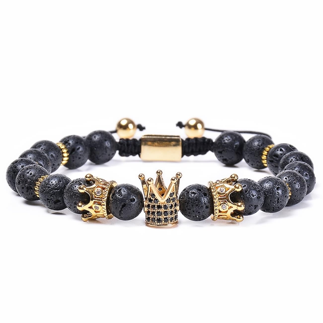 Schmuckarmbänder für Sie und Ihn, Naturstein-Surfer-Armband, Paar, 8 mm, für Damen und Herren – 18 cm