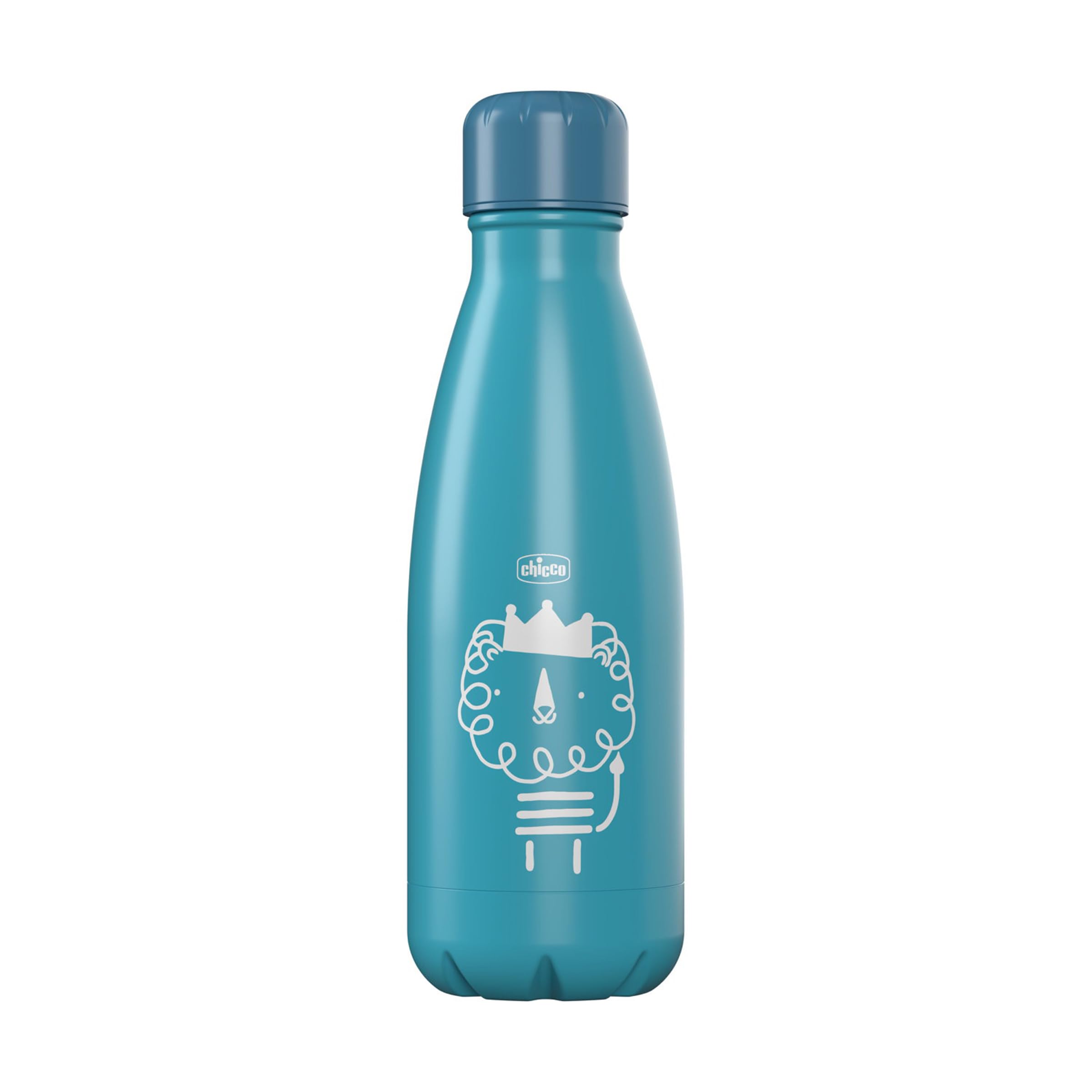 Chicco Stainless Steel Double Wall Vacuum Insulated Water Bottle, 12oz. | Food Grade Stainless Steel | Wide Mouth Opening | Leak-Proof and Sweat-Free