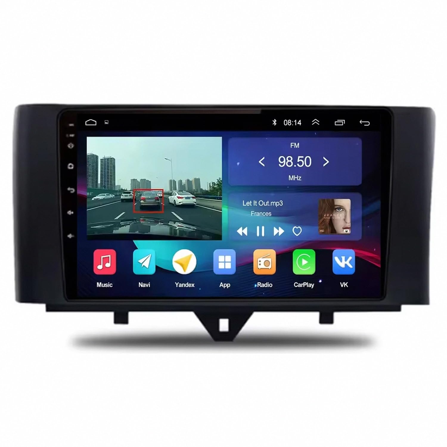 Car Stereo Carplay Radio de Coche para Benz Smart Fortwo 2011-2015 Soporta Bluetooth, Control Volante, USB, WiFi, 4G, Mirror-Link, GPS Navegador/Radio FM, 4 Nuclear 2G+32G