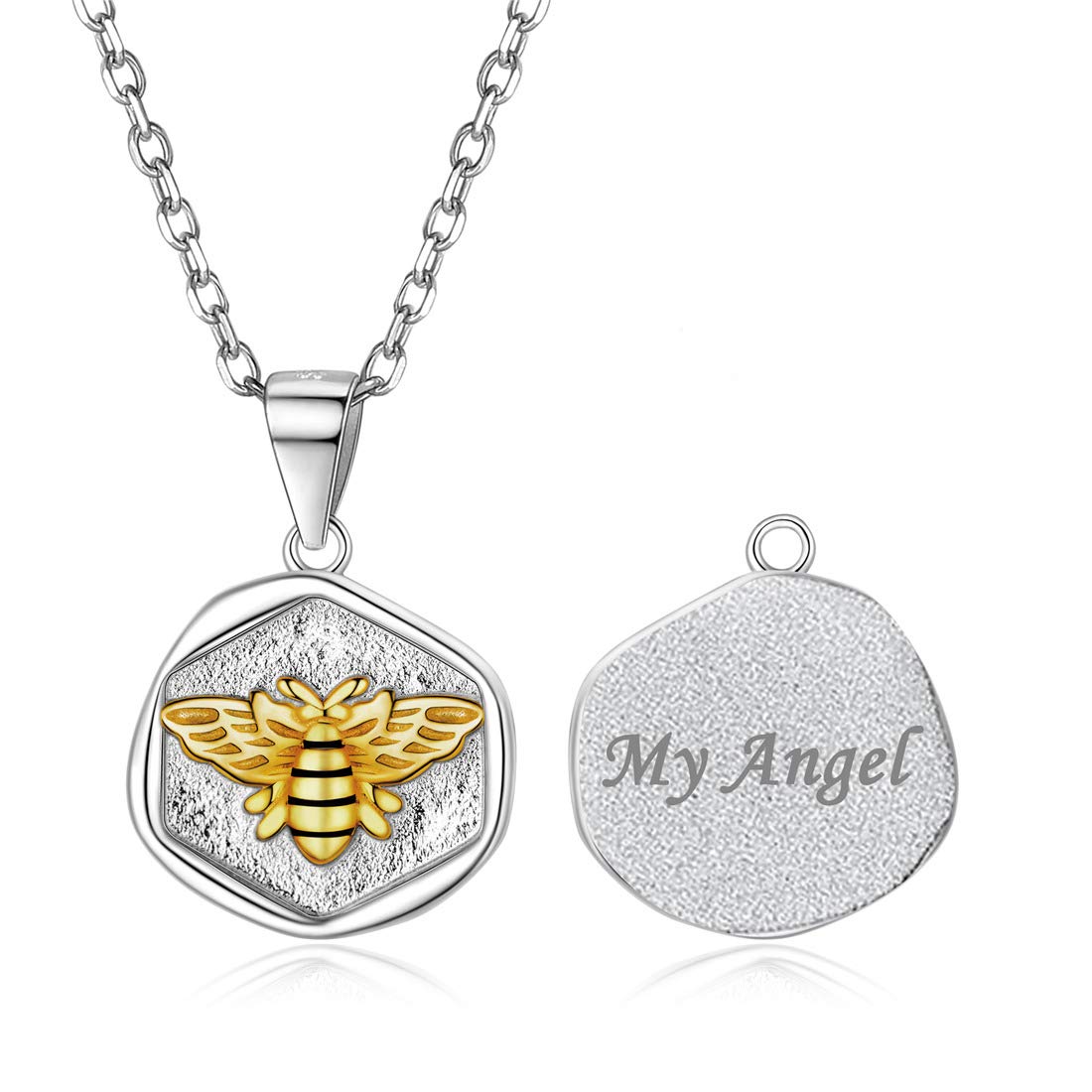 Coin Necklace 18K Gold/Platinum Plated Sterling Silver Vintage Circle Disc Special Coin Dainty Handmade Pendant Necklaces for Women (with Gift Box)