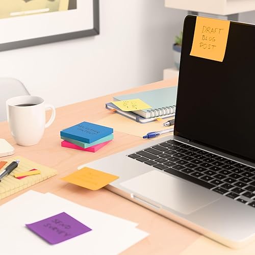 Miniatura 6 de Staples 105809 Stickies - Notas recicladas de 3 x 3 pulgadas, color amarillo, 12 blocs por paquete (S-33Yr12)