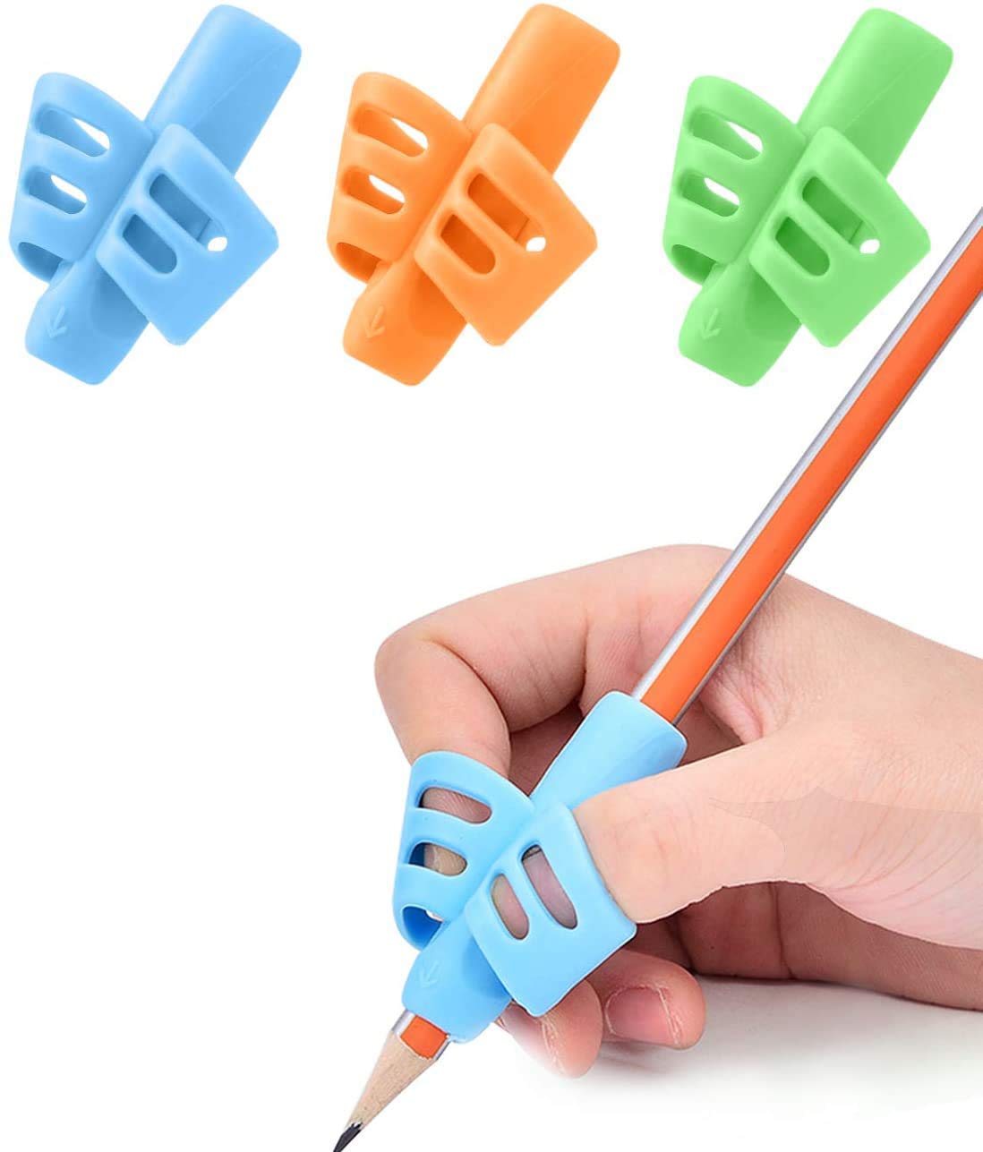 ARDAKI Pencil Grips for Kids Handwriting Pencil Grip Posture Correction Training Writing AIDS for Kids Toddler Preschoolers Students Children Special Needs (10 PCS)