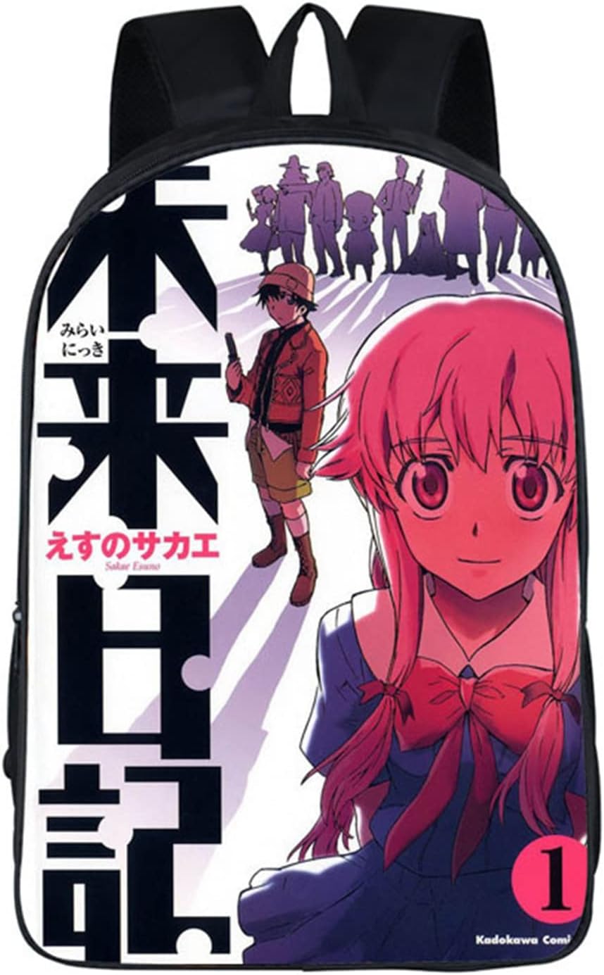 Anime Future Diary Backpack School Bag Mirai Nikki Daypack Student Bag 1