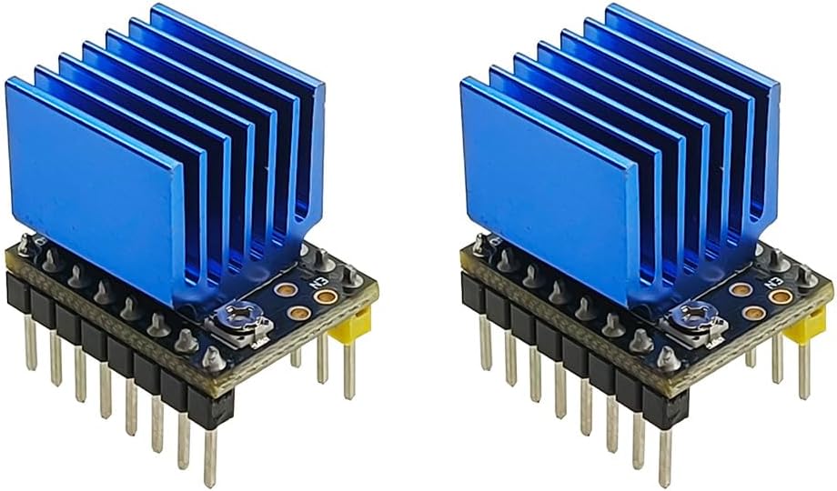 2Pcs TMC2209 Stepper Motor Driver Module Ultra Silent StepStick Drivers Board Support UART/Step/DIR Mode with Heat Sink for 3D Printer CNC