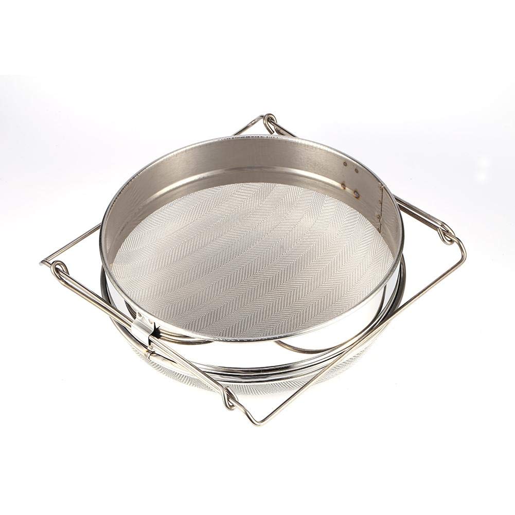 Doppio Filtro per Miele Durevole per Attrezzature da Apicoltura con Doppia Maglia di Setaccio per Estrazione del Miele