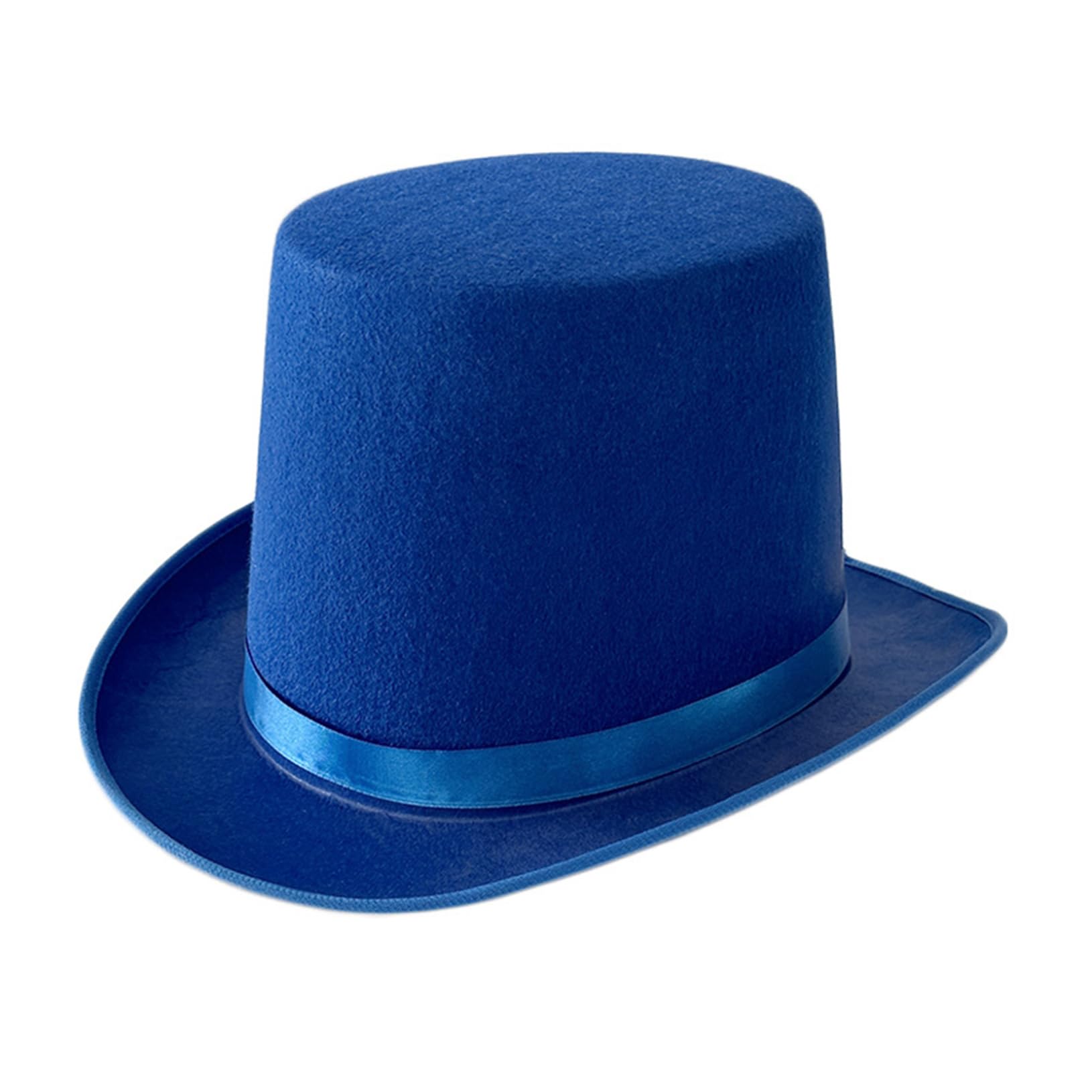 Freebily Deluxe Black Magician Formal Costume Top Hat Victorian Hat for Men Dress up Cosplay Party Accessories Navy Blue One Size