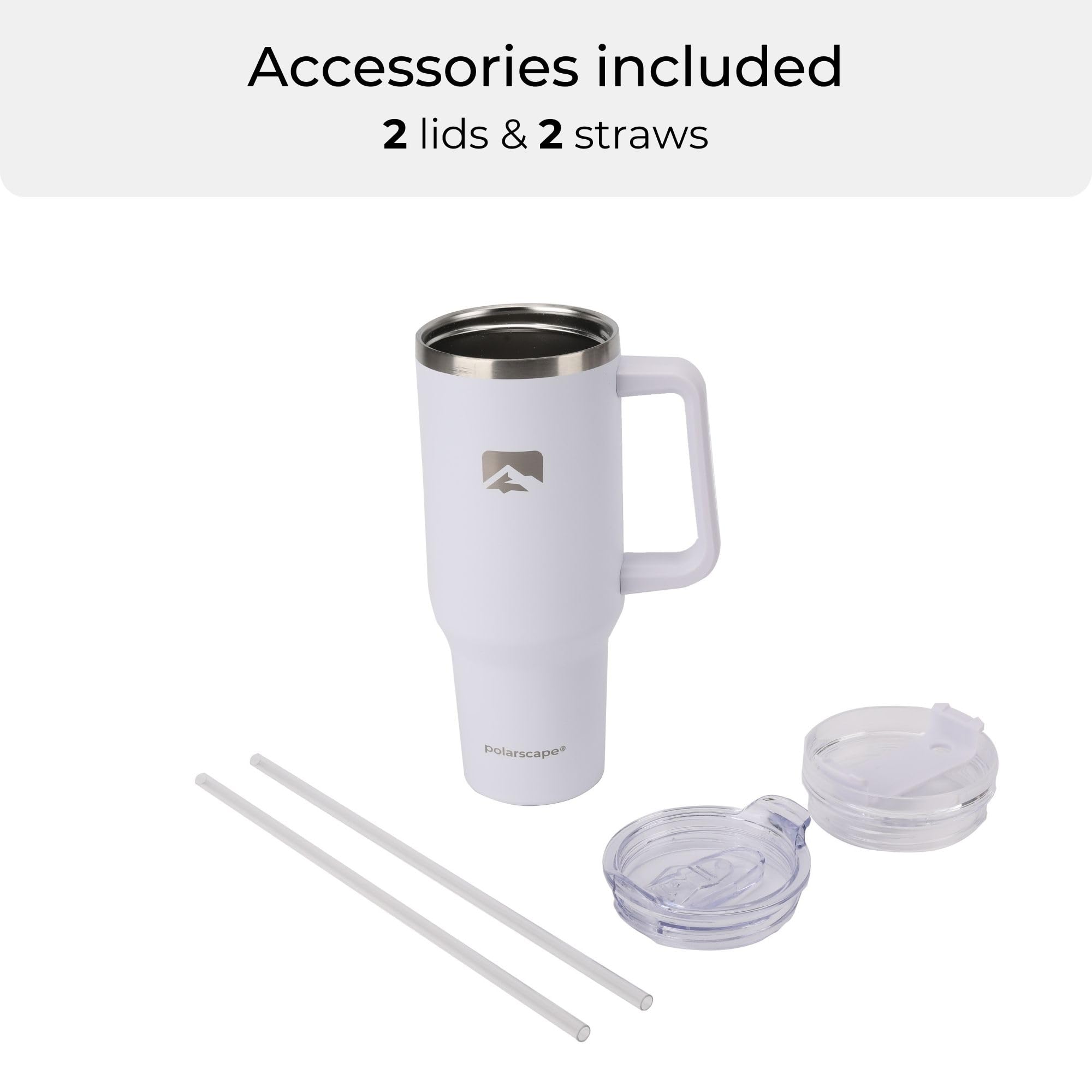 polarscape 40oz Tumbler with Straw and Lid, Insulated Travel Mug, BPA Free, Leak Proof, Dishwasher Safe, Stainless Steel - Image 2