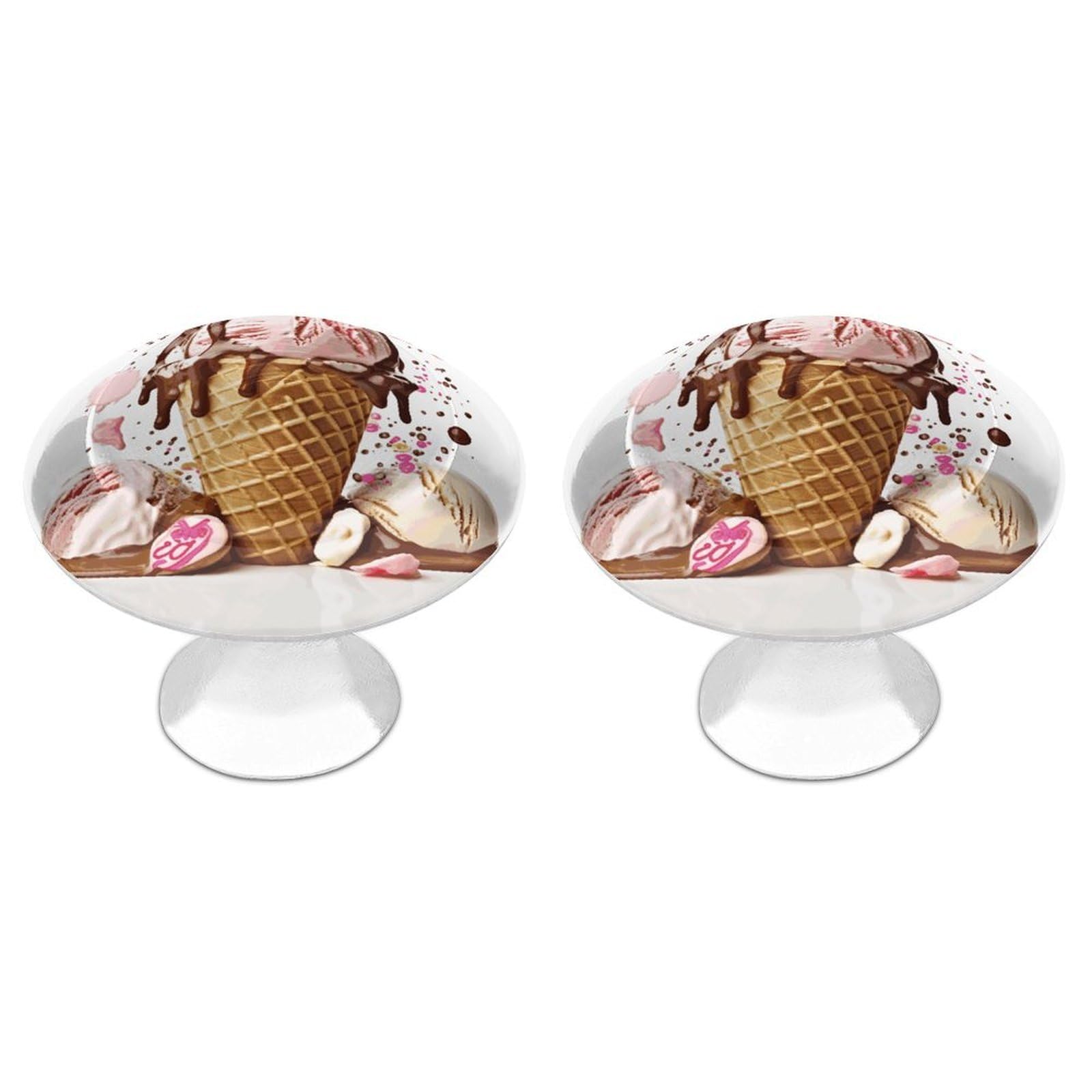 Btcowzrv Style Ice Cream 2 Pack Cabinet Knobs Drawer Pulls