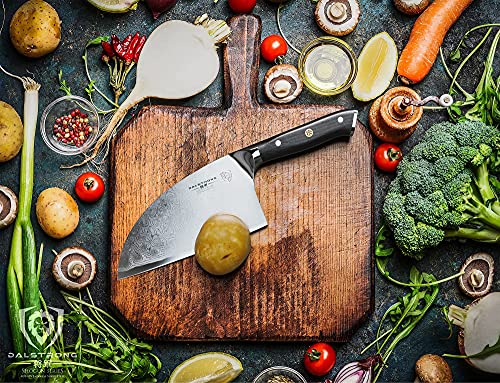Dalstrong Serbian Chef Knife - 8 Inch - Meat Cleaver - Shogun Series Elite - Japanese Aus-10V Super Steel Kitchen Knife - G10 Handle - Sheath Included #TOP4