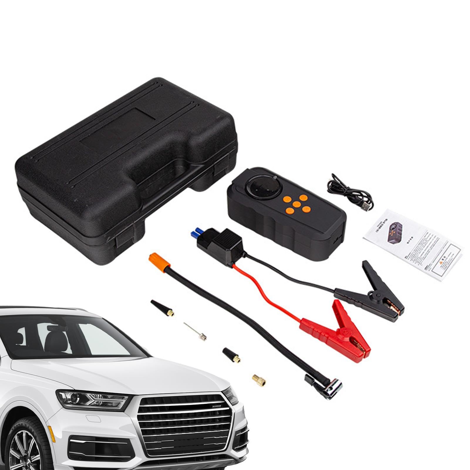 Avviatore di emergenza per batteria per auto, pompa gonfiabile per auto