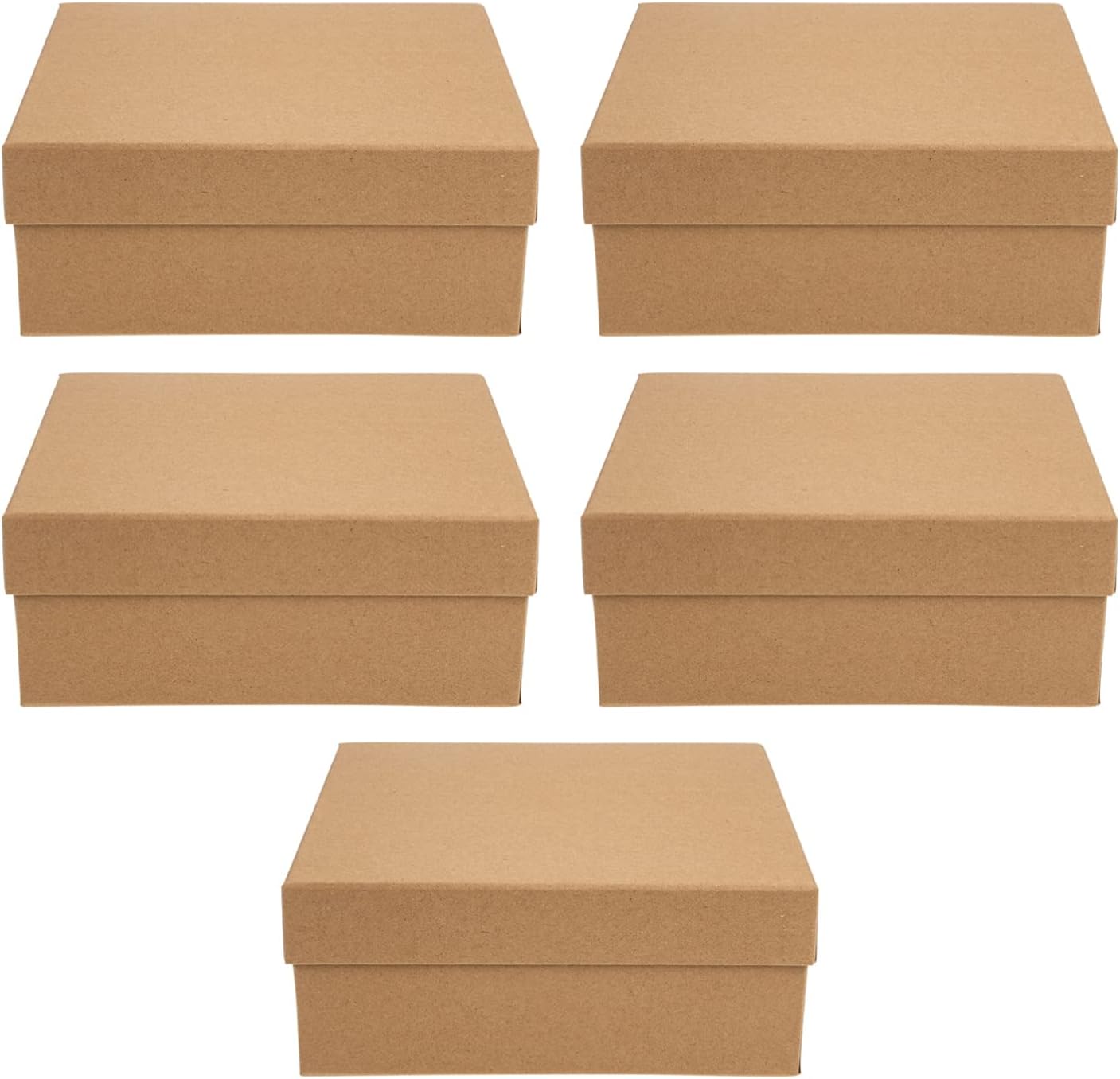 Zerodeko 5ピースクラフト段ボールギフト用箱装飾パーティーの好意クラフト紙ギフト包装箱の包装箱プレゼント花包装箱 91 以上節約