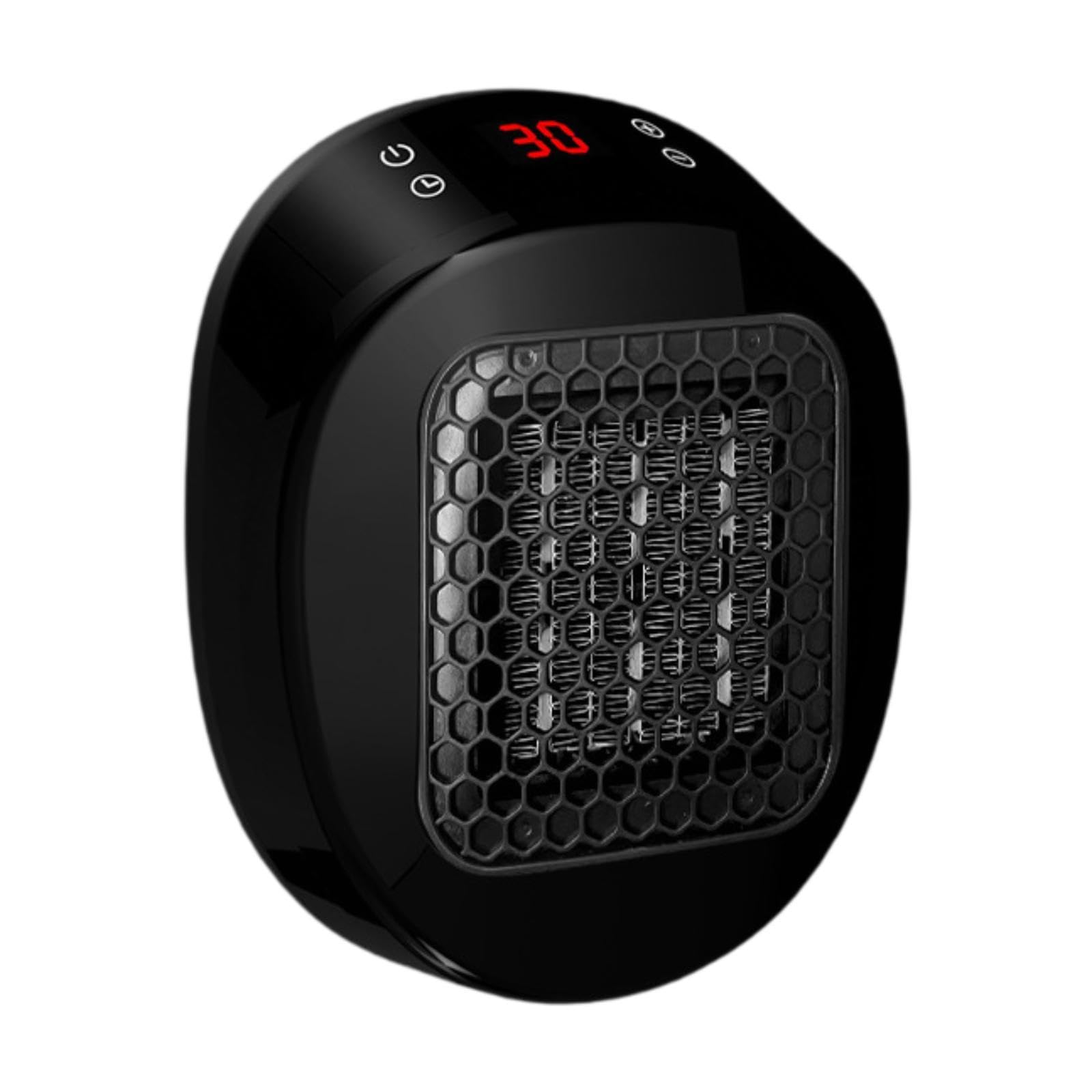 Calefactor Pared Portatil con Tecnologia Ceramica PTC de Calentamiento en 3 Segundos con Temporizador de Y Mando a D, Negro, Individual