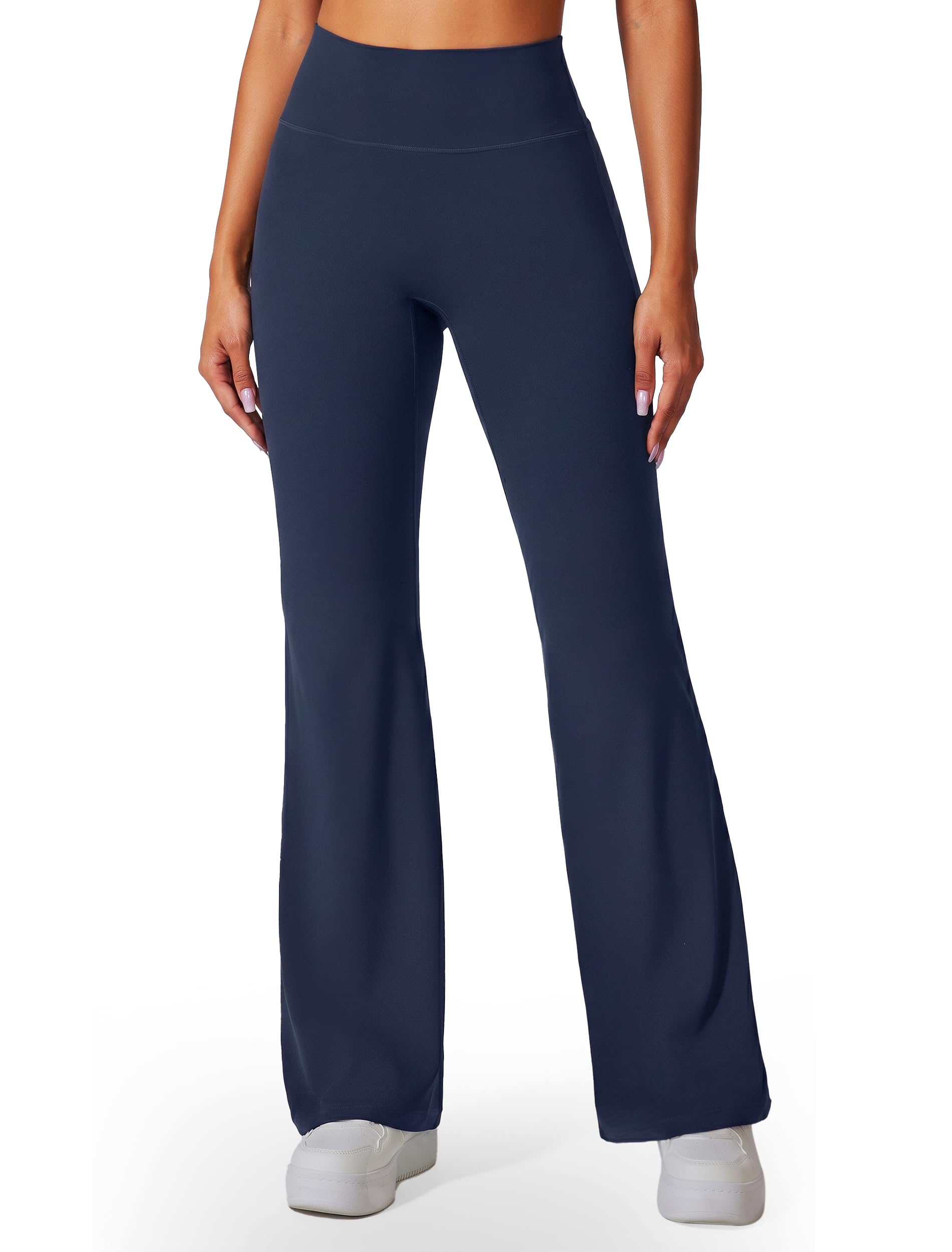 Libin Leggings Sportivi a Zampa da Donna Senza Cuciture, A Vita Alta, Svasati, Pantaloni da Palestra, Yoga, Sport, Ufficio, Danza, Casual, Regolari, Lunghi