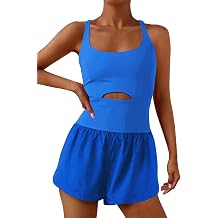 Womens Running Onesie Workout Rompers One Piece Outfits Exercise Jumpsuits Gym Yoga Clothes