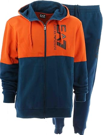 EA7 Chándal completo 6KPV57 PJ07Z naranja y azul, naranja., XXL : Amazon.es