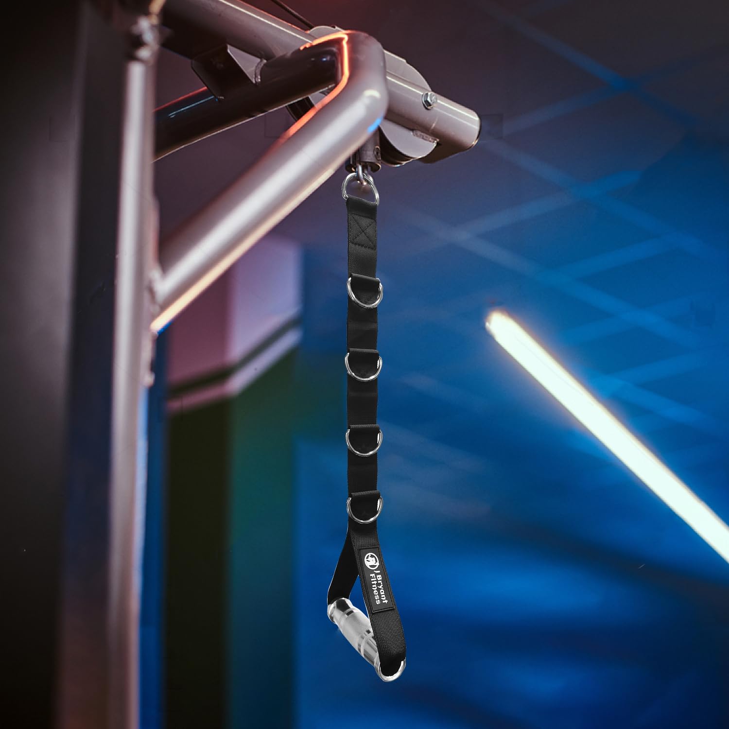J Bryant Maniglie da palestra con anello a D metalliche, ultra resistenti, in lega di alluminio, per allenamenti pesanti, ideali per sistemi pulldown LAT Pulley, colore nero
