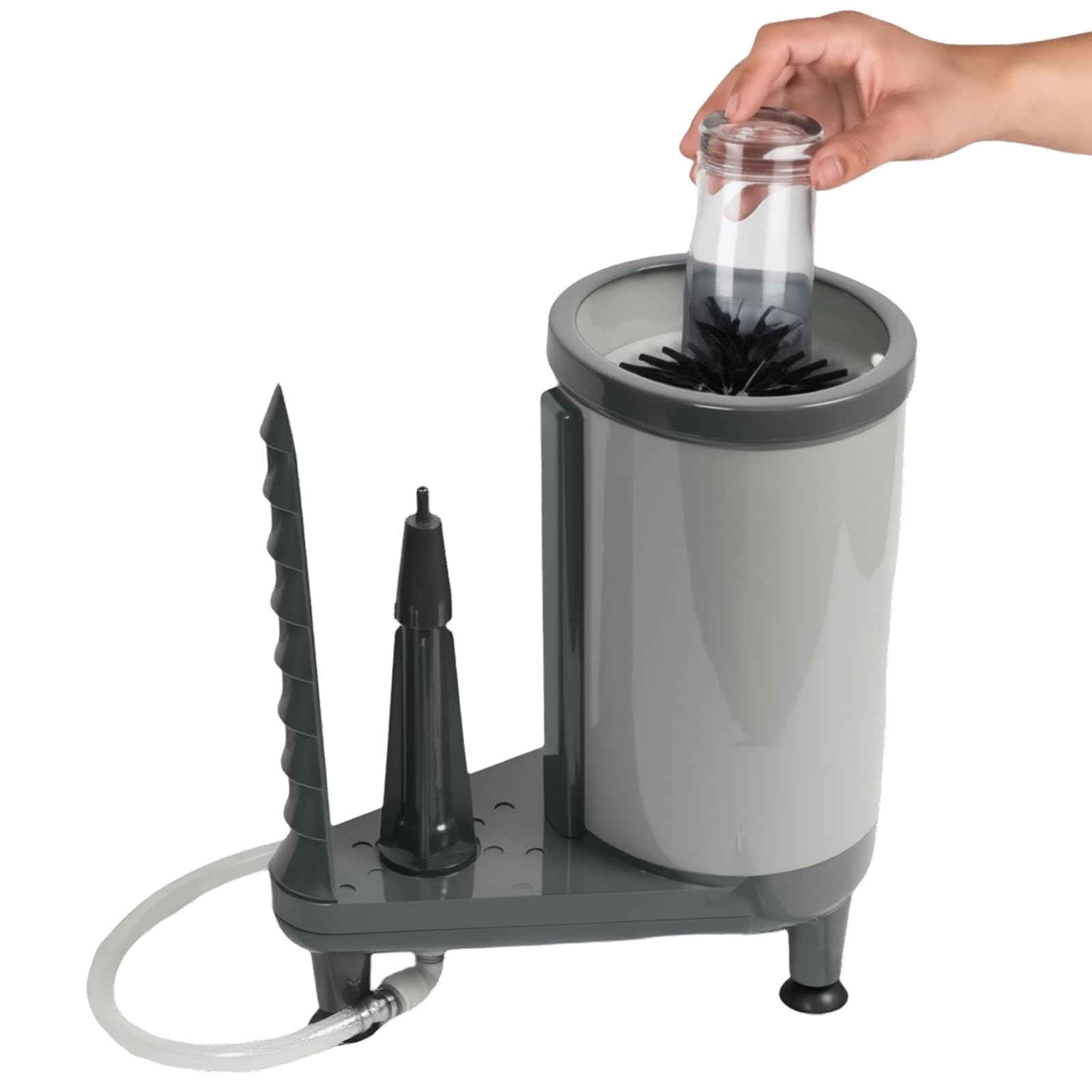 Machine à laver automatique en verre haute pression pour tasses de 3 à 16 cm, brosse à 360°, base antidérapante, idéal pour les bars, cafés et usage domestique