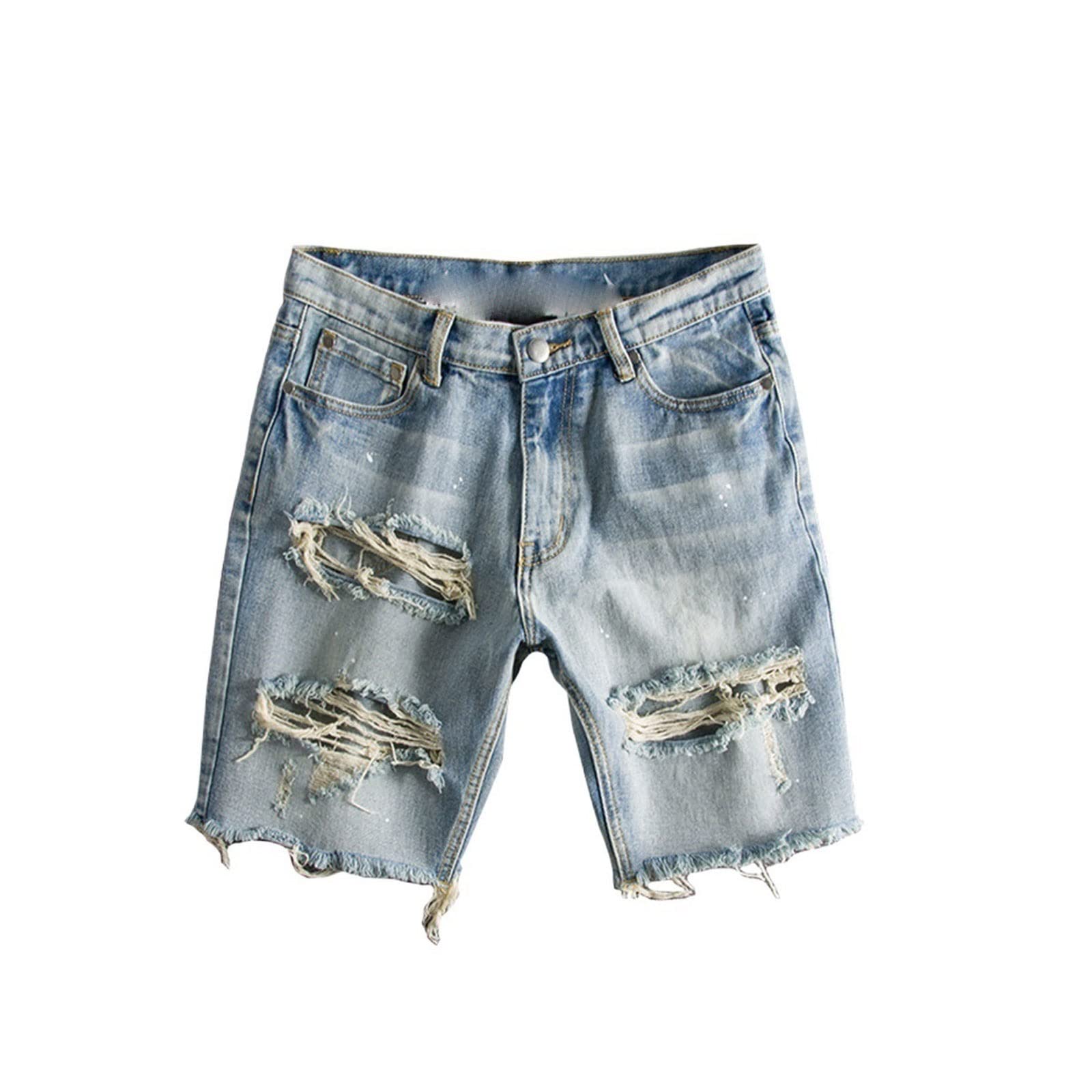 Pantalón Roto Tejanos Cortos Hombre Bershka Pantalones Cortos