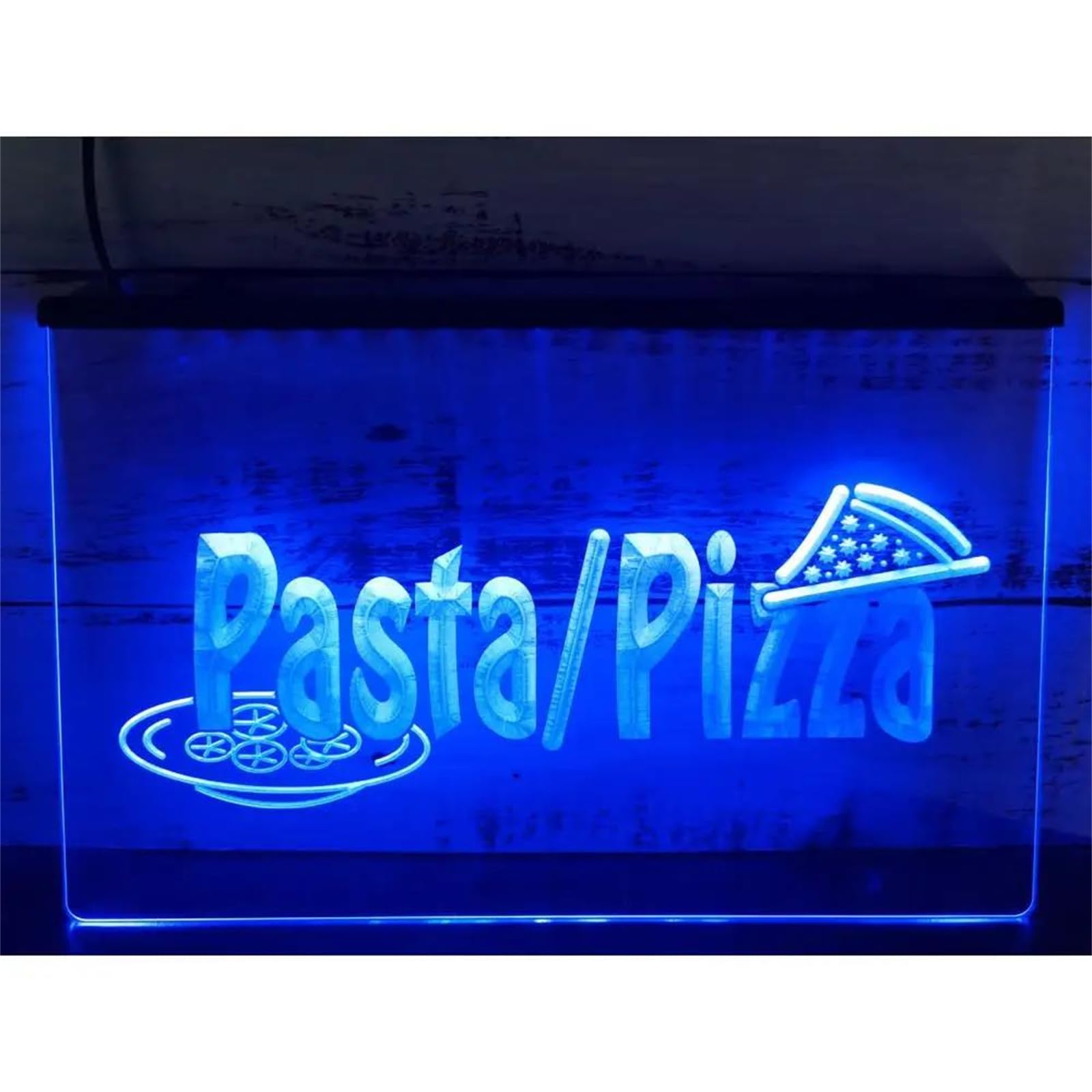 Letrero de neón para Tienda de Pizza y Pasta, Restaurante con Control Remoto de 24 Teclas, Luces LED de neón con atenuación para decoración de Pared, Letrero Luminoso USB,40x30cm