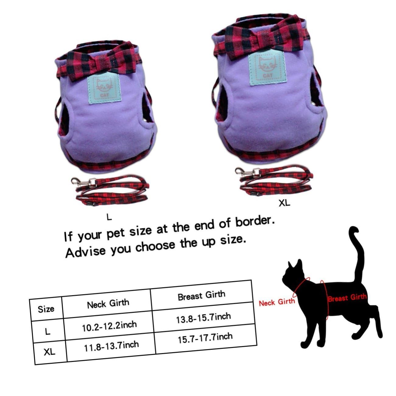 Angoily 3stücke Verstellbare Katzenweste Mit Schleife Und Leine Komfortabler Brustgurt Für Katzen Optimaler Schutz Für Empfindliche Trachea Und Hals Einfach Anzulegen