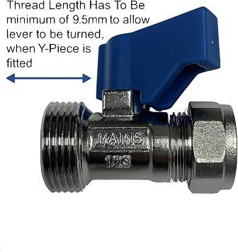 Solid Brass Nickel Plated Washing Machine Y Piece Connector, Highly Recommended Over Plastic/PVC YPiece