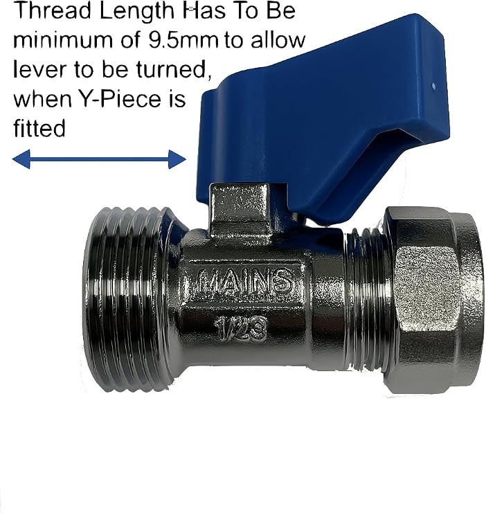 Solid Brass Nickel Plated Washing Machine Y Piece Connector, Highly Recommended Over Plastic/PVC YPiece