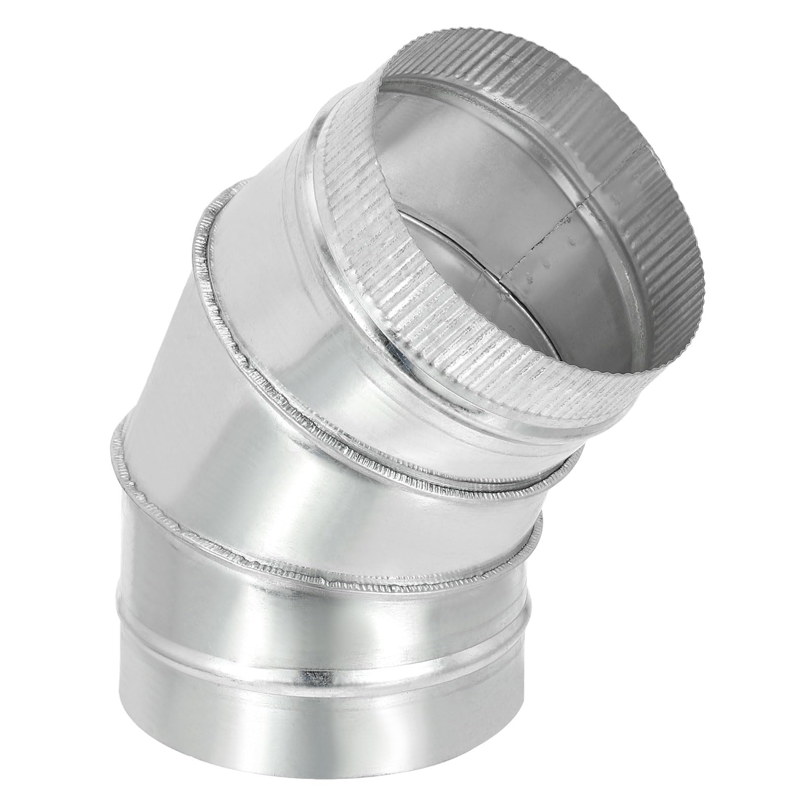 Adaptateur pour conduit de ventilation de cheminée coude 45° contre les fuites d'air