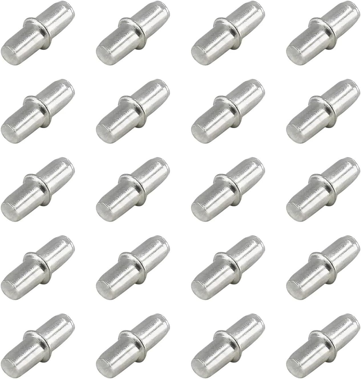Shelf Pegs 120PCS Nickel Metal Pins Cabinet Bookcase Furniture Support(5x17mm Silver 20pcs)