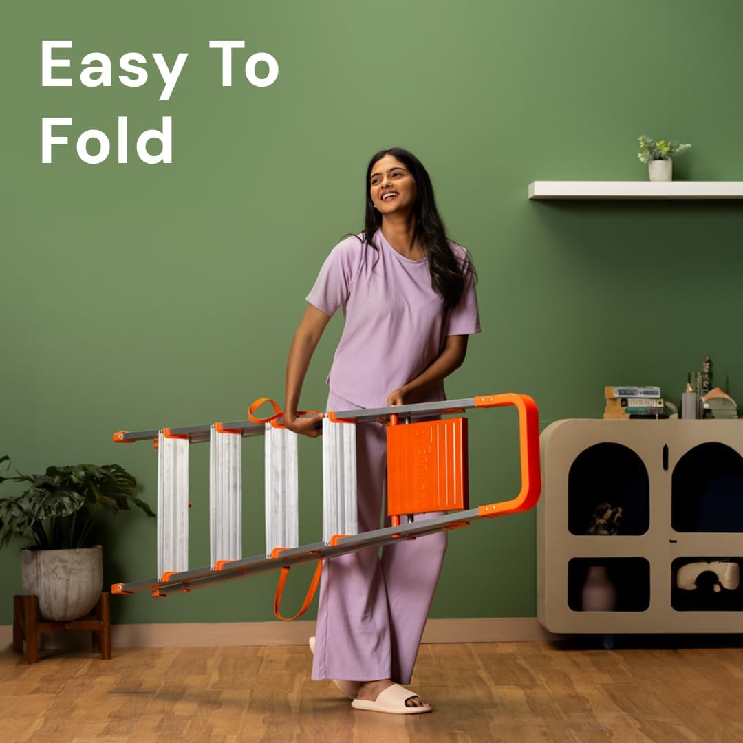GRAZIA 4 Step Folding Aluminium Ladder with Steps 4