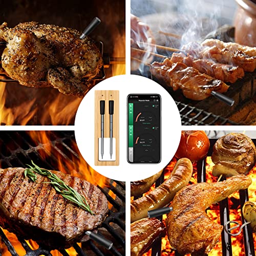 Wireless Meat Thermometer, 165Ft Bluetooth Smart Meat Thermometer, Upgraded Meat Thermometer For Oven/Grill/Kitchen/Bbq/Smoker/Smart Digital Grilling/Smoking Thermometer #TOP4
