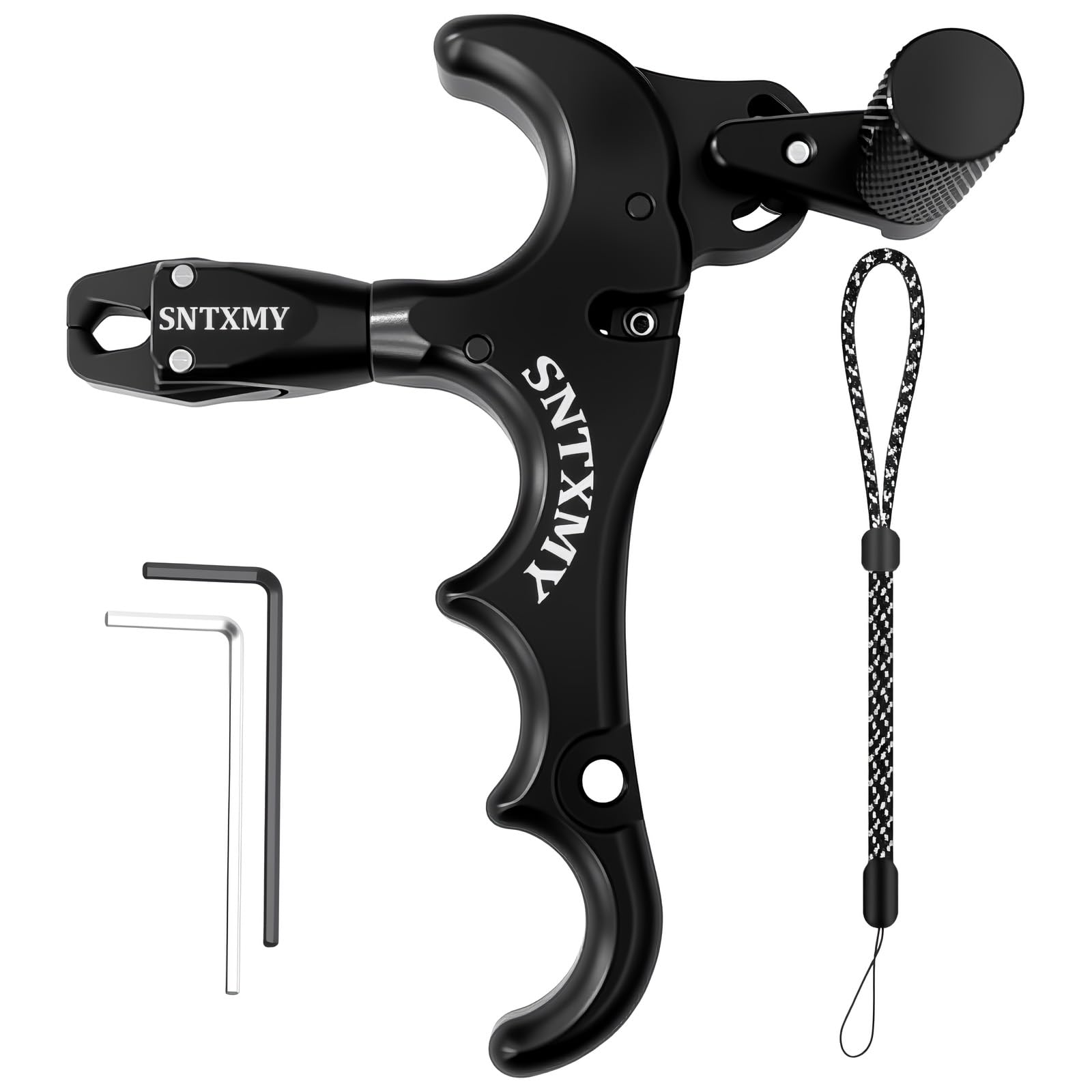 sntxmy Bow Release for Compound Bow,360 Rotating Thumb Release for Compound Bow,Youth Bow Release Trigger,Thumb Release Archery,4 Finger Bow Release,Your Archery Release Trigger Helper.