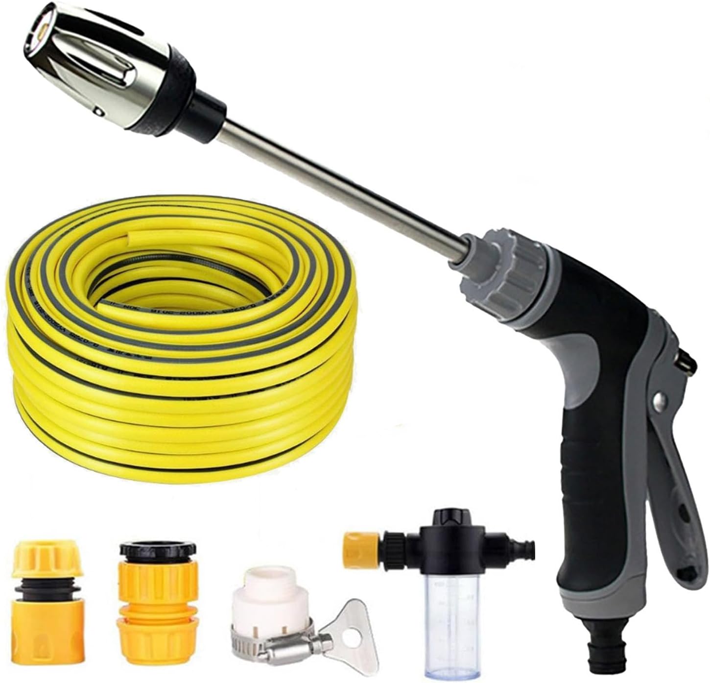 Hose Hawk Pressure Washer, Hosehawk Pro - Professional Water Pressure in a Compact Design, with 360° Rotating for Three Spray Modes,Effortless Dirt & Stain Removal (Set A)