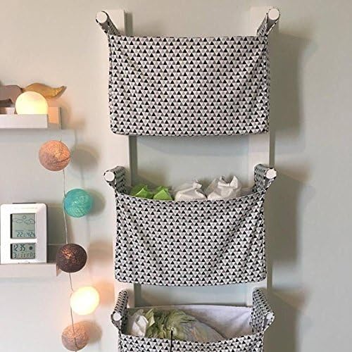 Nursery Hanging Storage Bins - Kids Room Storage Nursery Bins - Diaper Caddy Wall Organizer - Change Table Storage Custom Toy Organizer