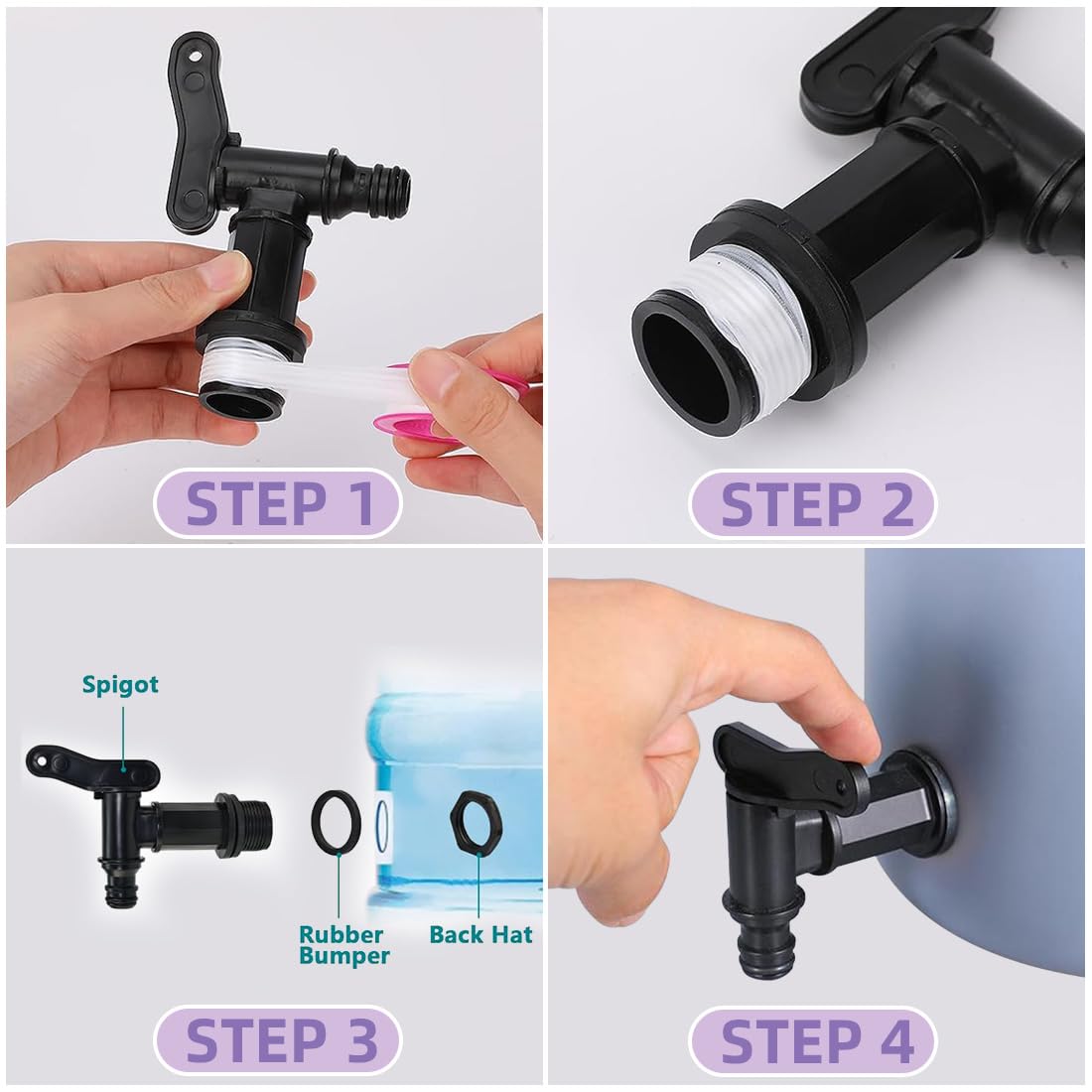 Lot De 2 Robinets Pour Cuve Plastique - Récupérateur Eau De Pluie, Jardin Et Arrosage