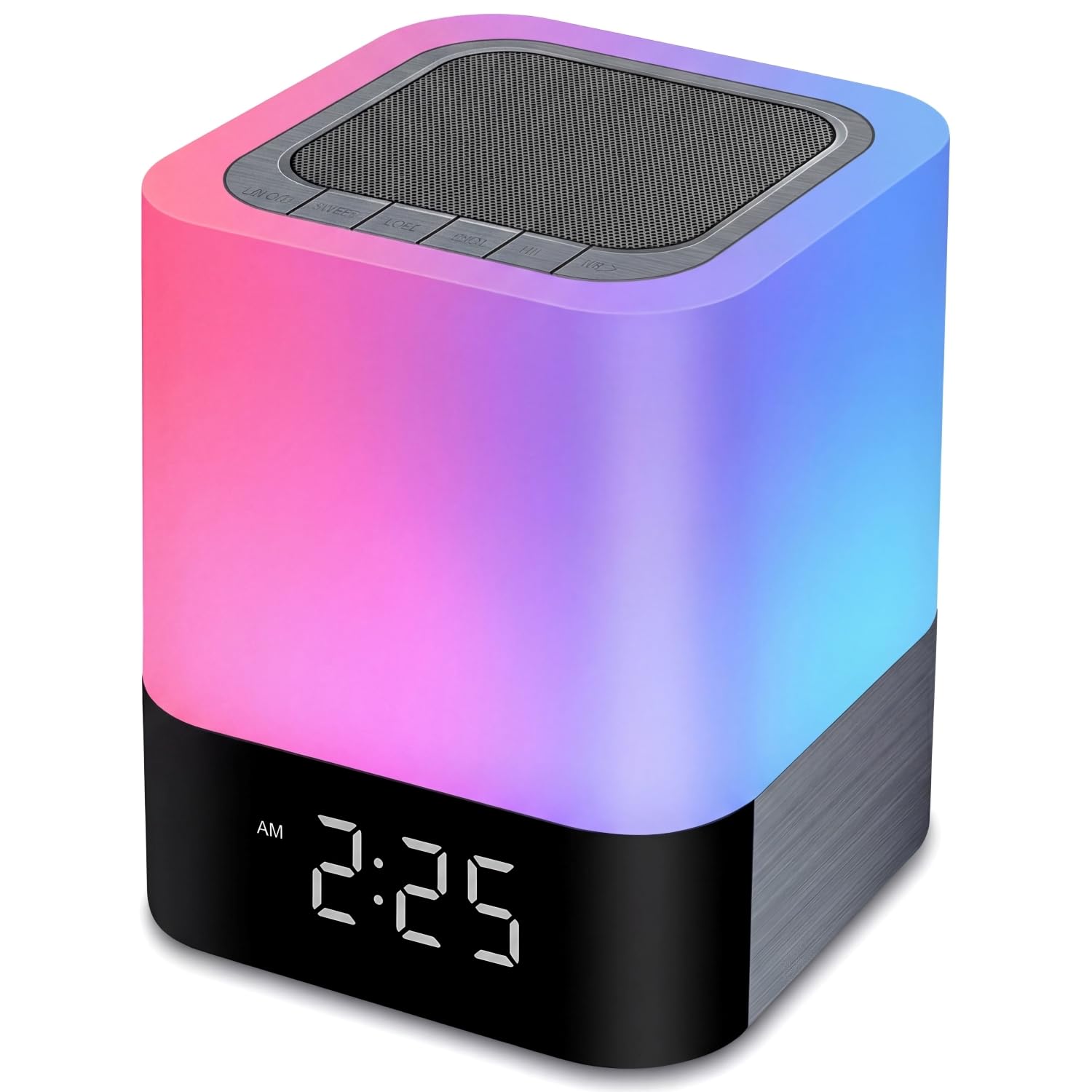 Proaustin Night Lights Bluetooth Speaker, Alarm Clock Bluetooth Speakers Touch Sensor Bedside Lamp Dimmable Multi-Color Changing Bedside Lamp, MP3 Player, Wireless with Lights