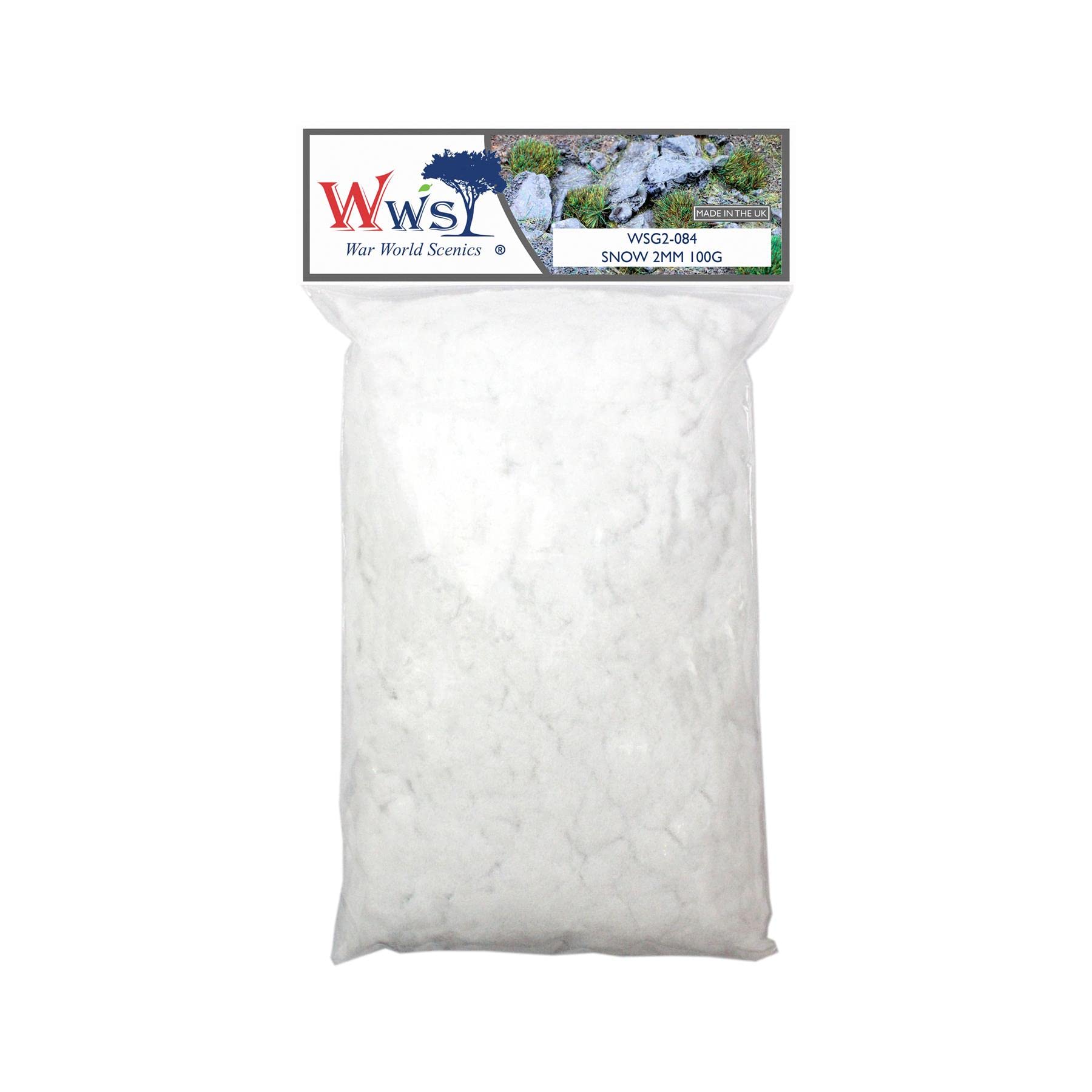 WWS War World Scenics WWScenics | 2mm Snow Scatter | 100g | WSG4-084 | Realistic Model Scenery Material