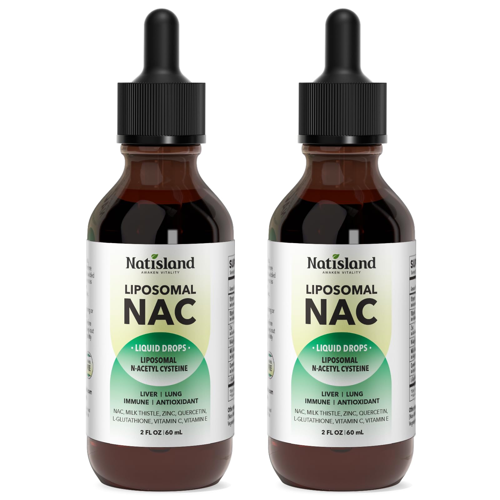 Liposomal Liquid NAC Drops, NAC Supplement N-Acetyl Cysteine, NAC 600 mg with Milk Thistle & Quercetin for Adults & Kids, Liver & Lung Support, Immune & Antioxidant, Skin & Cellular Health, 4 Fl Oz 4 Fl Oz (Pack of 1)